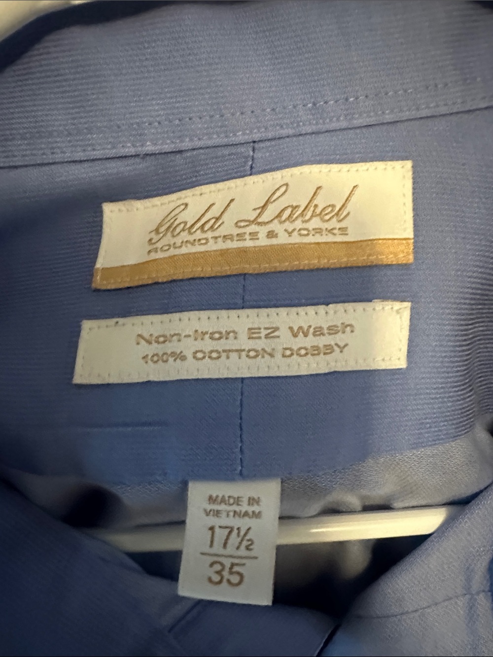 Roundtree & Yorke Gold Label Light Blue Dress Shirt